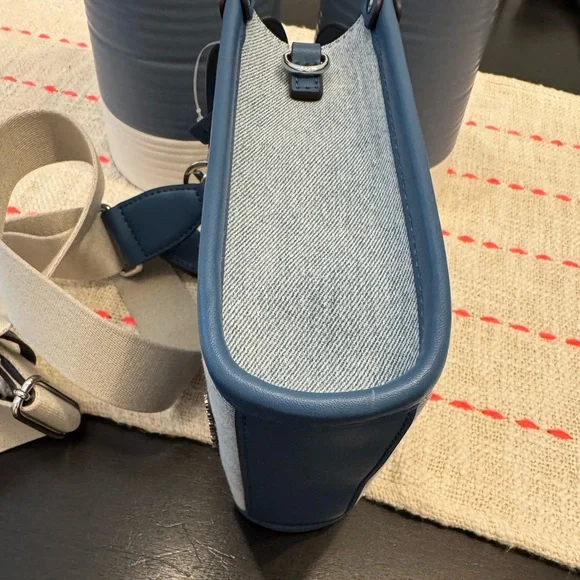 Michael Kors Blue Denim Mini Tote Bag - Picture 6 of 10